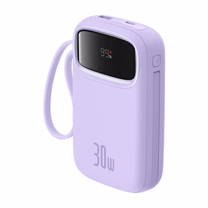 Baseus QPow 2 10000mAh 30W 2xUSB-C внешний аккумулятор (фиолетовый)