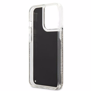 Karl Lagerfeld Liquid Glitter Gatsby чехол для iPhone 13 Pro Max - чёрный