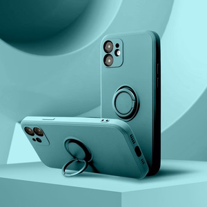 Silikoonist Ring ümbris mudelile iPhone 17 Pro Max / 18 Pro Max – roheline