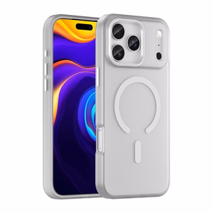 Magnetic Abrasive iPhone 17 Pro Ümbris Compatible with MagSafe - Matt Valge