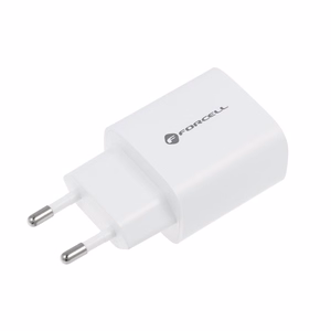 Phone laadija Forcell F-Energy USB C + USB A QC4.0 PD 3A 30W TFK-TC-30WPD valge