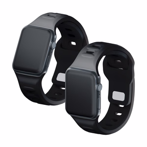 3mk silikoonrihm Apple Watchile, 38/40/41/42 mm, must, väike suurus