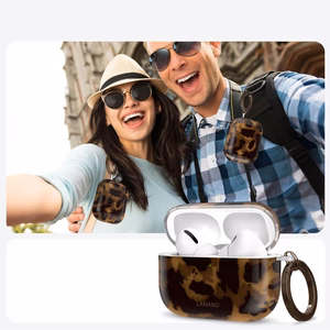 Tech-Protect Lamano ümbris jaoks AirPods Pro 3 - must and brown