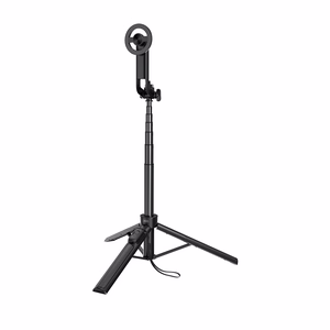 XO SS30 Bluetooth selfipulk-statiiv, must, magnetiline, MagSafe'ile, 123cm