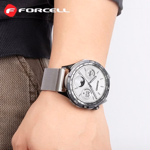 Strap to Samsung Galaxy Watch Forcell F-Design FS11 magnetic steel 22 mm silver
