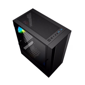 Игровой корпус компьютера Gembird Fornax 4000 ARGB, ATX, Midi Tower, подсветка, чёрный