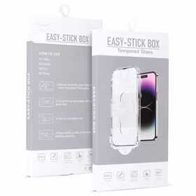 Karastatud klaas Full Glue Easy-Stick Box jaoks IPHONE 16 PRO MUST