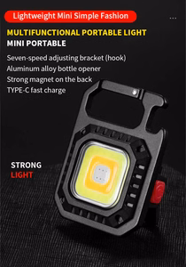 Mini LED-võtmehoidjataskulamp W5130, USB-C