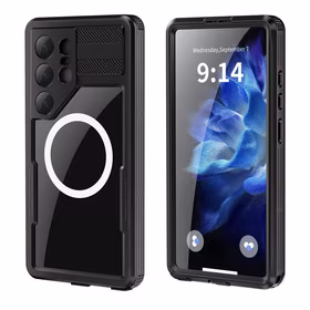 Waterproof case SHELLBOX MARS koos metall rõngas jaoks SAMSUNG S25 Ultra must