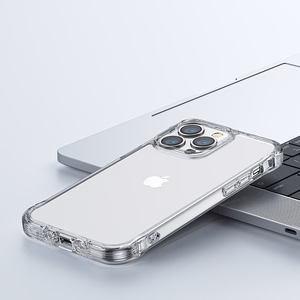 Joyroom Defender seeria kaaned iPhone 14 Pro Maxi jaoks Soomustatud konksuga kaane, selge (JR-14H4)