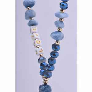 LOVE Phone lanyard, Phone pendant / cord length 44cm (22cm in the loop) / on hand - lite sinine