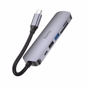 Adapter HB28 Type-C multi-function converter HDMI+USB3.0+USB2.0+SD+TF+PD hall