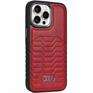 Audi чехол из синтетической кожи с MagSafe для iPhone 15 Pro Max - красный