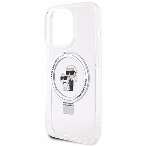 Karl Lagerfeld Ring Stand Karl&Choupette MagSafe ümbris jaoks iPhone 13 Pro Max - valge