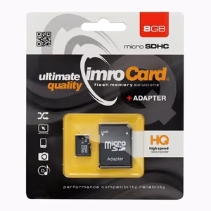 IMRO memory card microSD 8GB with adapter SD