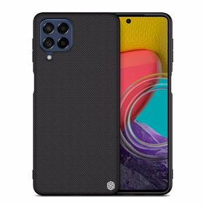 Nillkin Textured Case vastupidav tugevdatud ümbris koos geelraami ja nailonist tagaküljega Samsung Galaxy M53 5G jaoks must