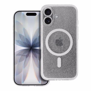 CLEAR MAG ÜMBRIS with camera protection compatible with MagSafe jaoks IPHONE 17 läbipaistev glitter