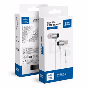 Wire earbuds Jack 3,5 mm sinine Star M09 1,2 m valge