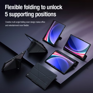 Nillkin Bumper Leather Ümbris Pro ümbris jaoks Samsung Galaxy Tab S9+ - must