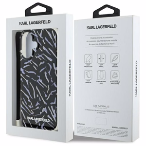 Karl Lagerfeld Zebra With Cord iPhone 16 Ümbris - lilla