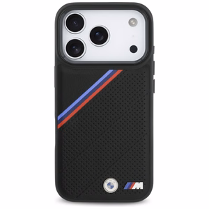 BMW M Tricolor Metal Logo MagSafe Ümbris jaoks iPhone 17 Pro - Must