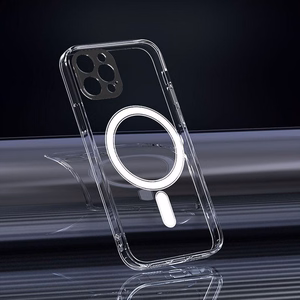 Чехол для iPhone 13 PRO MAX Clear Mag Cover (STR / CAMERA PROTECTION) совместимый с MagSafe прозрачный