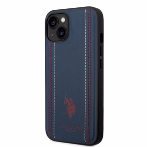 US Polo USHCP14MPFAV iPhone 14 Plus 6.7" navy/tumesinine Leather Stitch