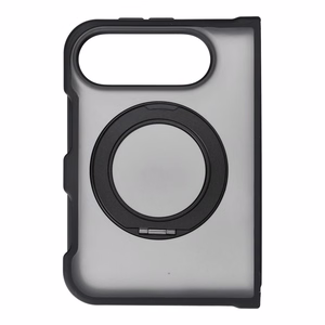 Must Forcell F-Protect 4sD-i Smoke Hybrid Kickstand Premium ümbris iPhone Duo jaoks, ühildub MagSafe'iga