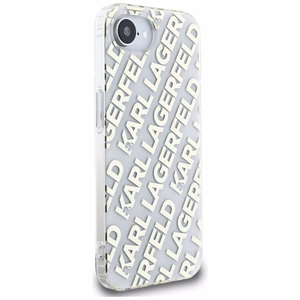 Karl Lagerfeld IML Repeat Logo iPhone 16e Ümbris - Kuldne