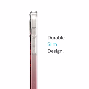 Speck Presidio Perfect-Clear + Ombre + MagSafe ümbris seadmele iPhone 15 Plus / 14 Plus, Microban mikroobivastase kaitsega, Clear / Vintage Rose Fade värvikombinatsioon