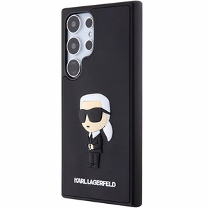 KARL LAGERFELD чехол для SAMSUNG S24 Ultra KLHCS24L3DRKINK (3D RUBBER IKONIK NFT) чёрный