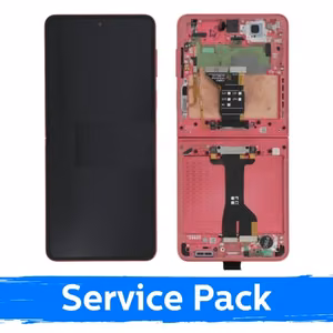 LCD Ekraan Samsung F766 Z Flip7 (sisemine) raamiga / Korall Punane / (Service Pack)