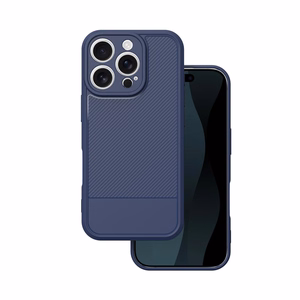 Simple Carbon ümbris jaoks iPhone 16 Pro 6,3" sinine