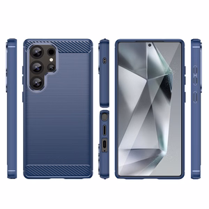 Carbon Ümbris jaoks Samsung Galaxy S25 Ultra - sinine