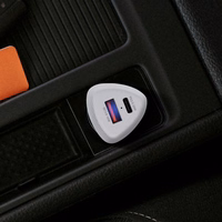 Car laadija Forcell F-Energy Carbon USB C + USB A QC3.0 PD 3A 38W CC50-1A1C valge