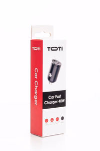 SEEK TOTI 40W topelt Type-C kiirete laadimise autolaadija, must