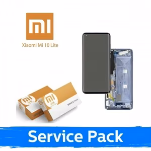 LCD ekraan ühilduv Xiaomi Mi 10 Lite 5G raamiga / Cosmic Gray / (Service Pack)