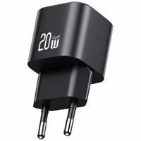 Võrgulaadija USAMS JO Series CC260 20W USB-C + USB-C/USB-C kaabel 1m valge