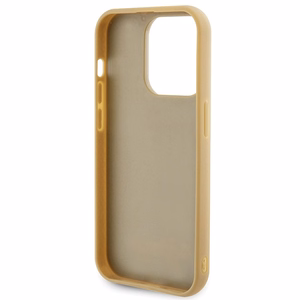 Guess Disco Metal Script ümbris jaoks iPhone 15 Pro - kuldne