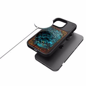 STM Reveal Warm MagSafe ümbris seadmele iPhone 15 Pro Max, Black Realm värvitoonis
