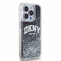 DKNY Liquid Glitter Big Logo iPhone 13 Pro / 13 Ümbris - Must