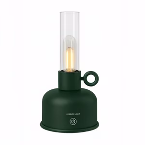 Forever Light Vintage Petroleum LED Lamp FLR-04 Bottle Green