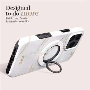 MIO White Marble Magsafe Ümbris rõngashoidjaga