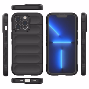 Magic Shield ümbris iPhone 13 Pro Maxi paindlikuks soomustatud ümbris tumesinine