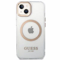 Guess GUHMP14SHTRMD iPhone 14 6.1 "kuldne / kuldne hard ümbris Metal Outline Magsafe