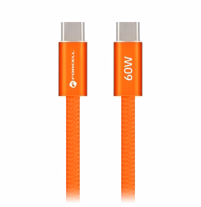 Kaabel USB C USB C Forcell F-Energy QC4.0 PD 3A 60W Cafule Color 1,2 m ACYH23 oranž