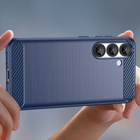 Carbon Ümbris jaoks Samsung Galaxy S25 Edge - Sinine