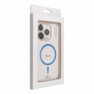 Чехол Samsung A27 Drop Glue Colorful Ring Mag Cover совместимый с MagSafe голубой