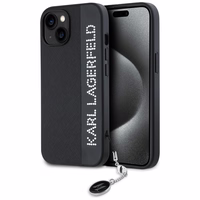 Karl Lagerfeld Saffiano Rhinestones & Charm ümbris jaoks iPhone 15 / 14 / 13 - must