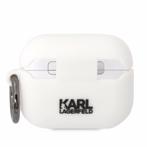 Karl Lagerfeld KLAPRUNIKH чехол AirPods Pro белый/белый Silicone Karl Head 3D